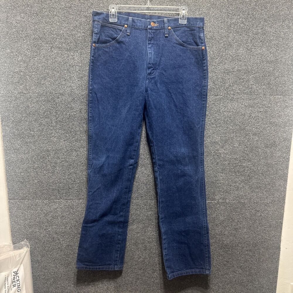 vintage Wrangler 936DEN Men's 34x32 Regular Fit Cowboy Cut Jeans Blue Denim